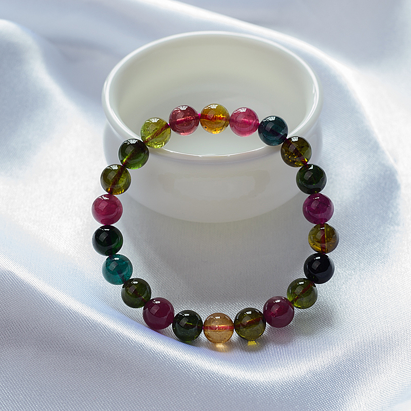 8mm巴西碧玺手串-红掌柜