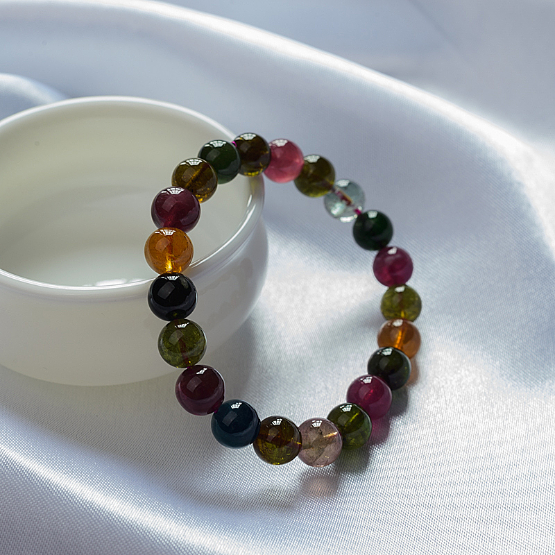 8.5mm天然碧玺手串-红掌柜