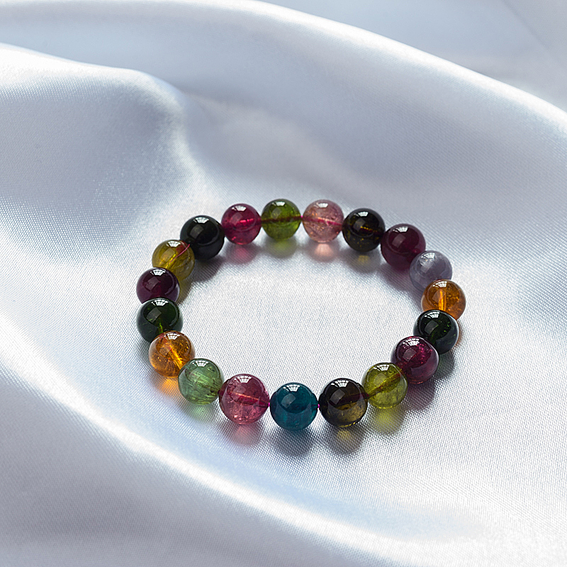 10mm巴西天然碧玺手串-红掌柜