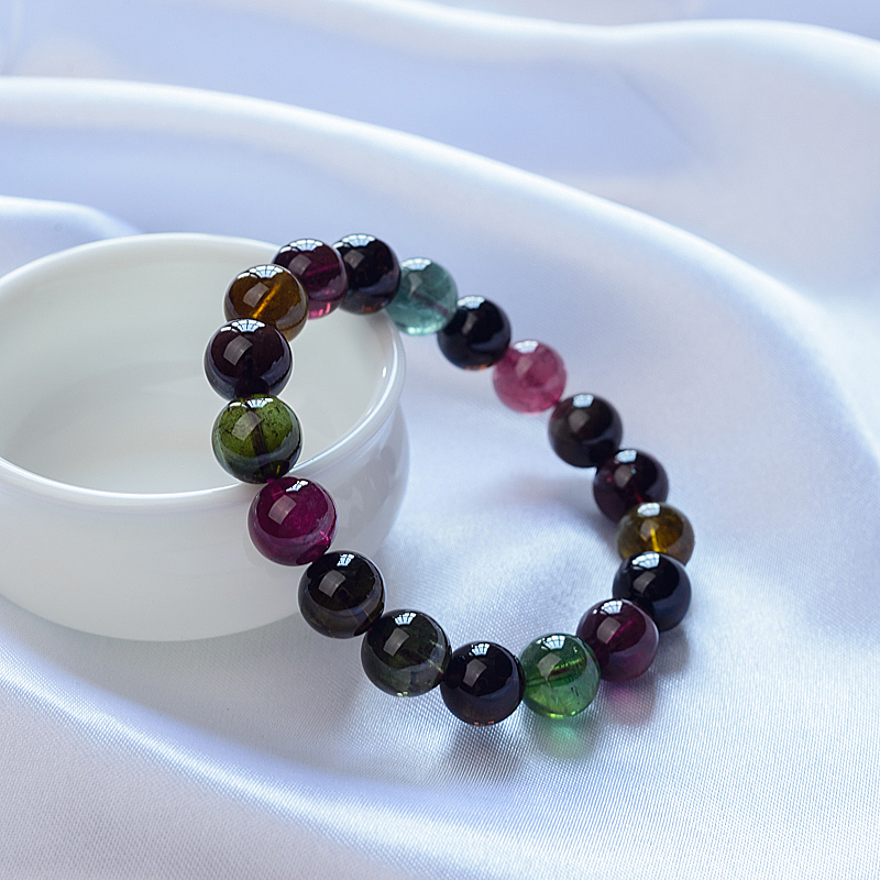 11.5mm天然碧玺手串-红掌柜