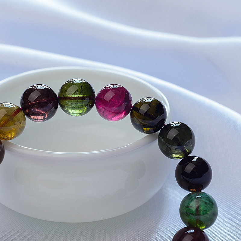 天然碧玺手串-红掌柜