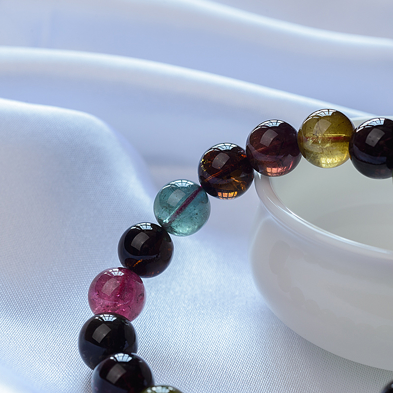 11.5mm碧玺手串-红掌柜