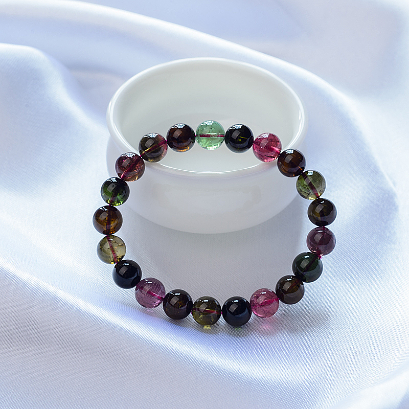 9mm巴西碧玺手串-红掌柜