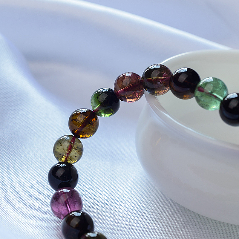 9mm碧玺手串-红掌柜