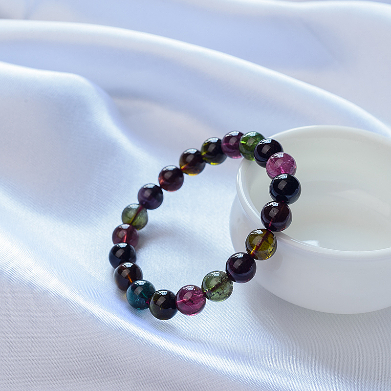 巴西天然碧玺手串-红掌柜