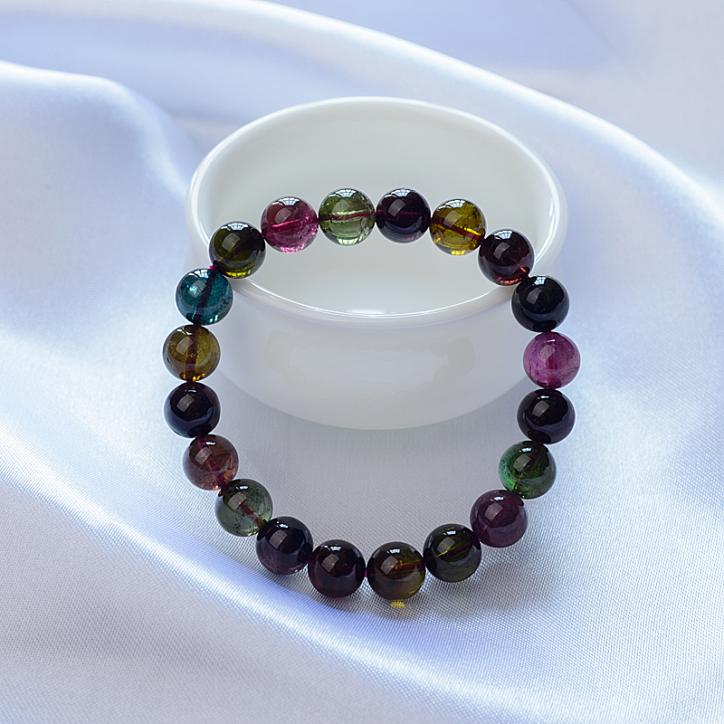 9mm巴西碧玺手串-红掌柜