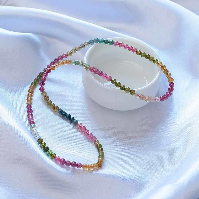 4.5mm巴西天然碧玺手串-红掌柜