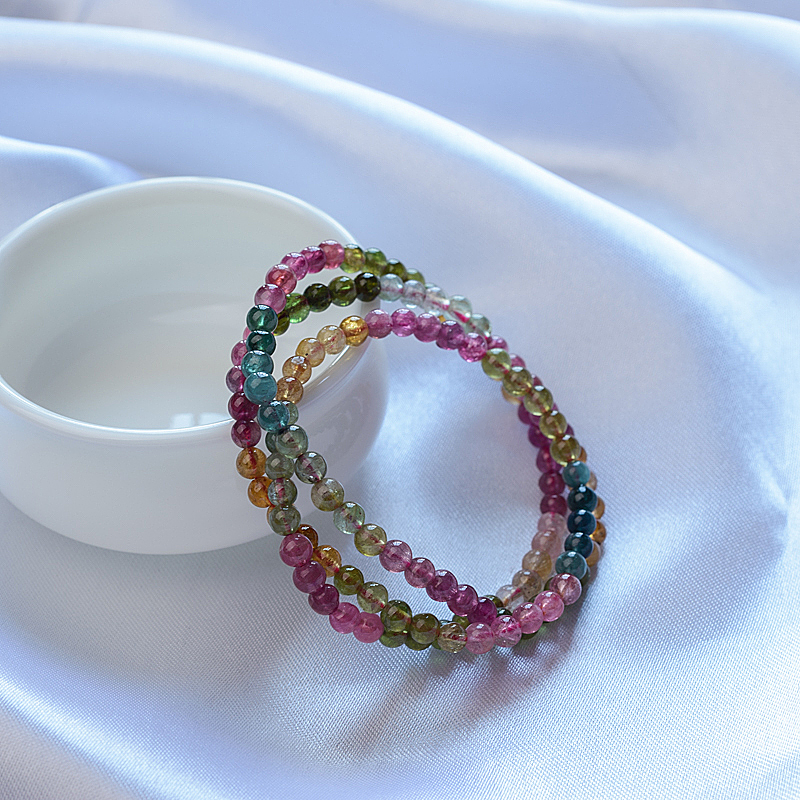 4.5mm天然碧玺手串-红掌柜