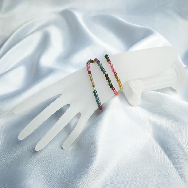 4.5mm巴西天然碧玺手串-红掌柜