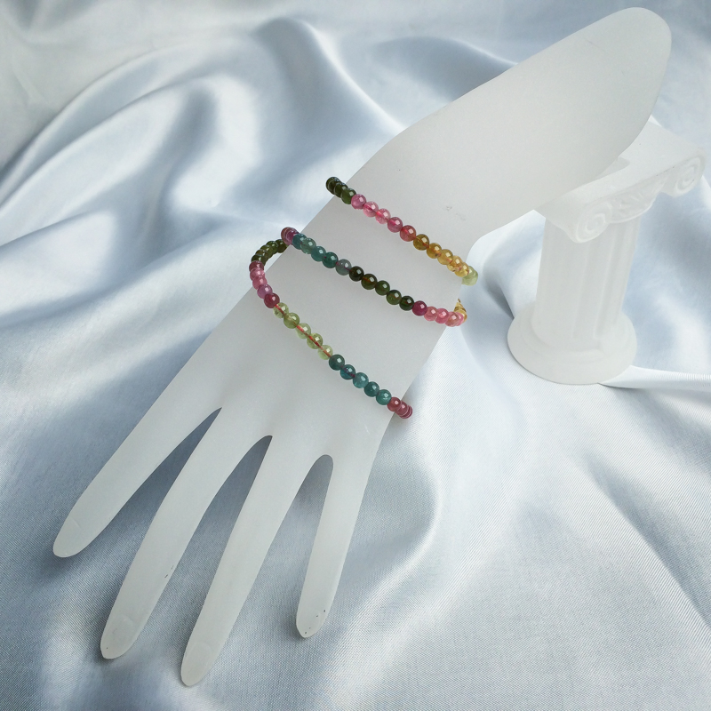 4.5mm天然碧玺手串-红掌柜