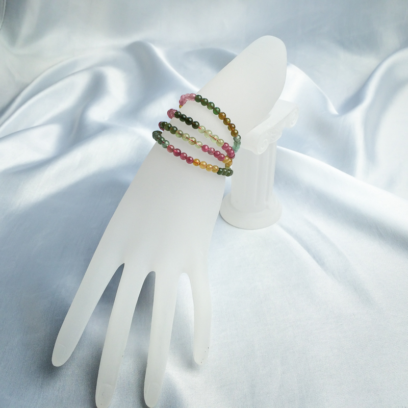 4.5mm巴西天然碧玺手串-红掌柜