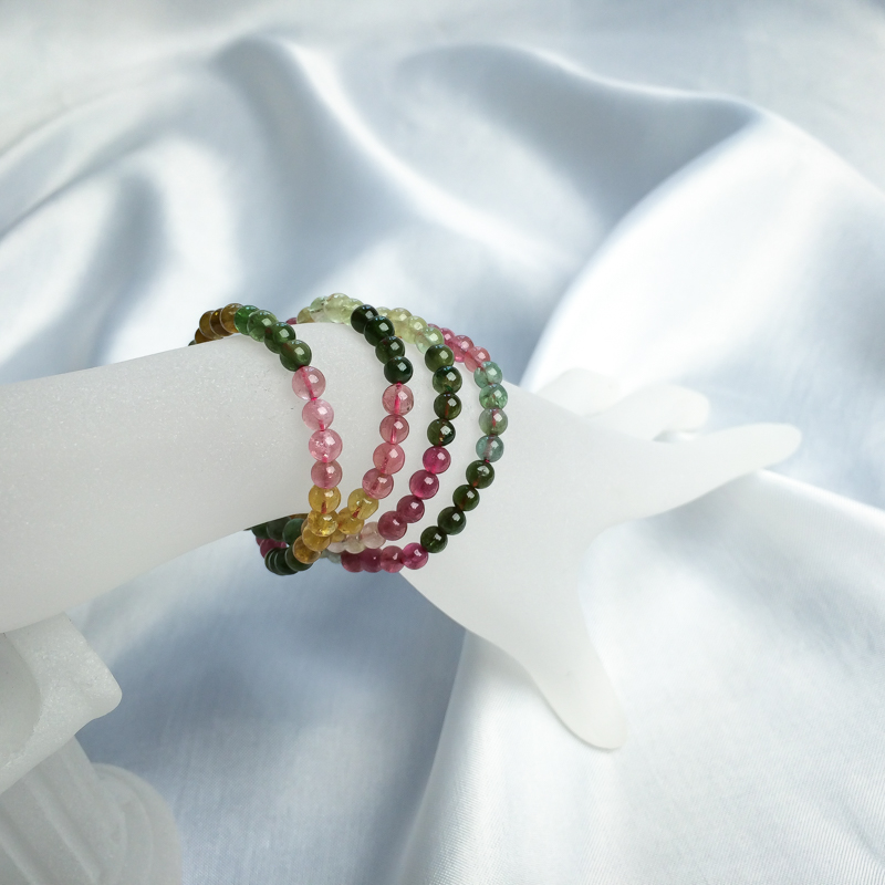 4.5mm天然碧玺手串-红掌柜