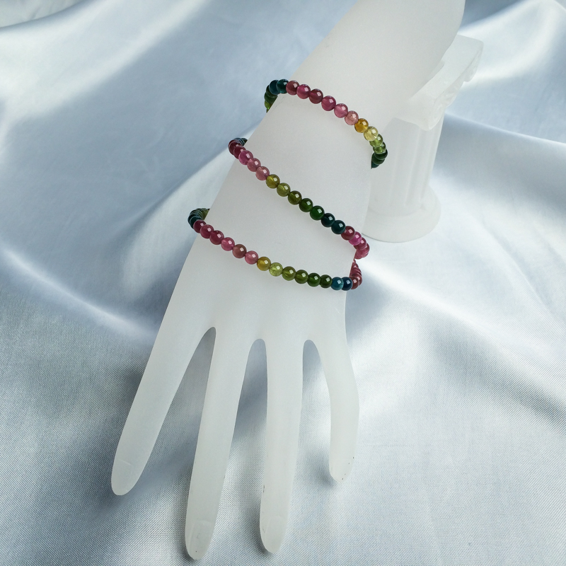 5mm巴西天然碧玺手串-红掌柜