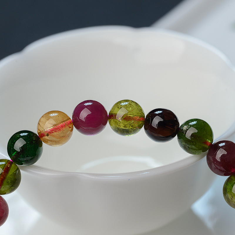 碧玺圆珠手串 - 红掌柜