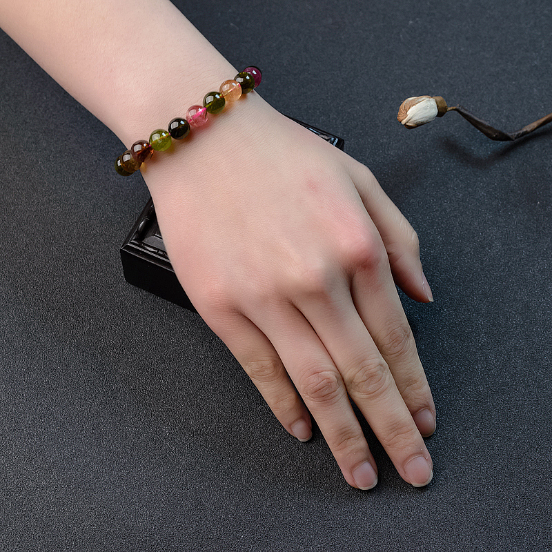 巴西彩虹碧玺手串 - 红掌柜
