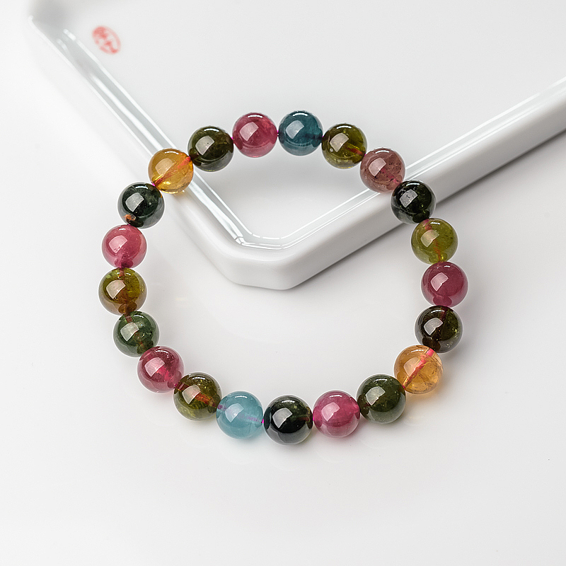 9mm碧玺手串-红掌柜