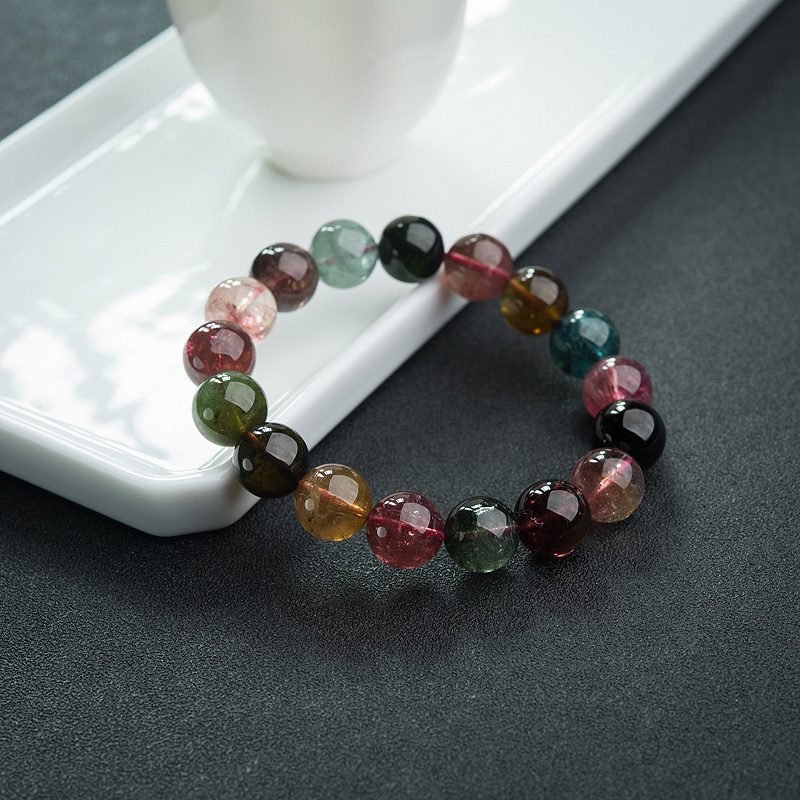 12mm碧玺手串-红掌柜