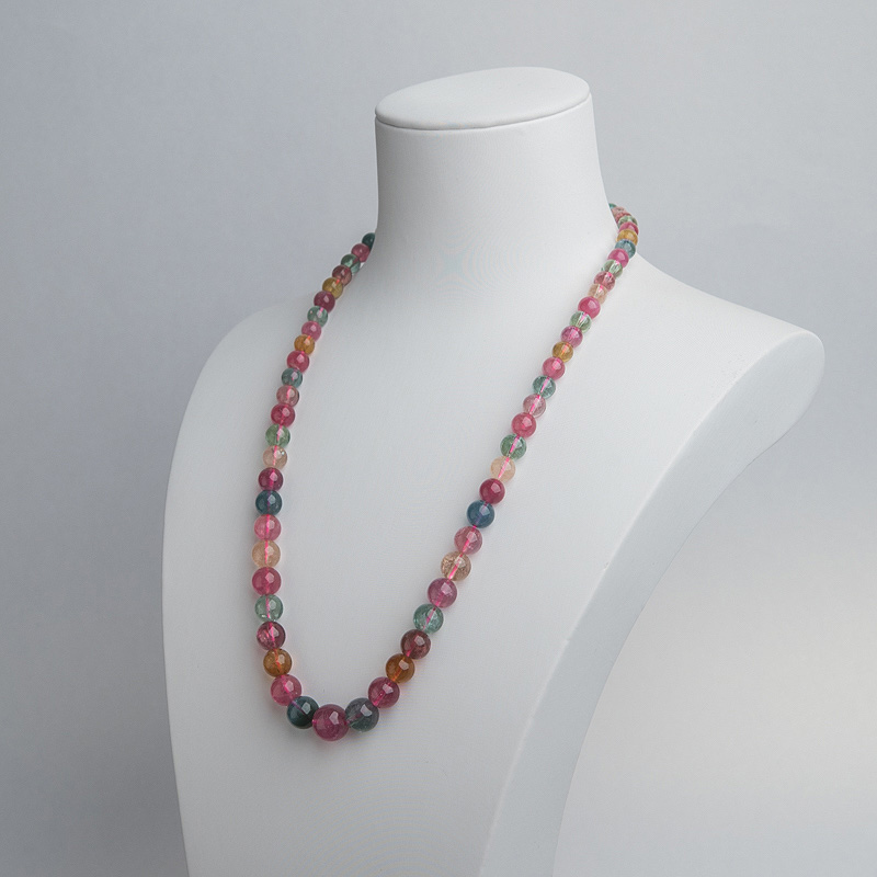 天然彩虹碧玺塔链-红掌柜