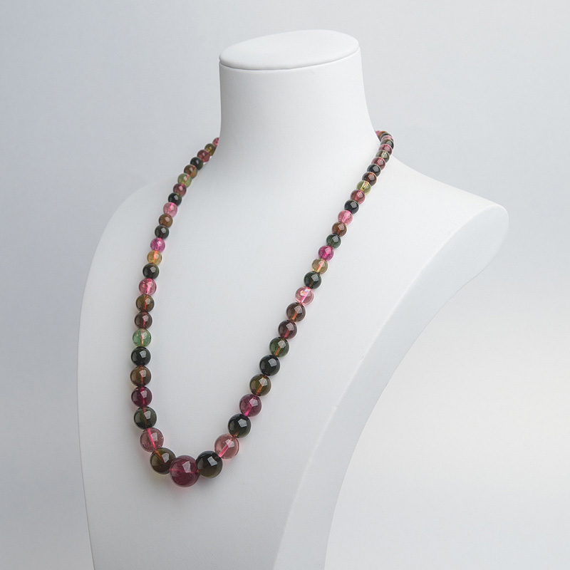 天然彩虹碧玺塔链-红掌柜