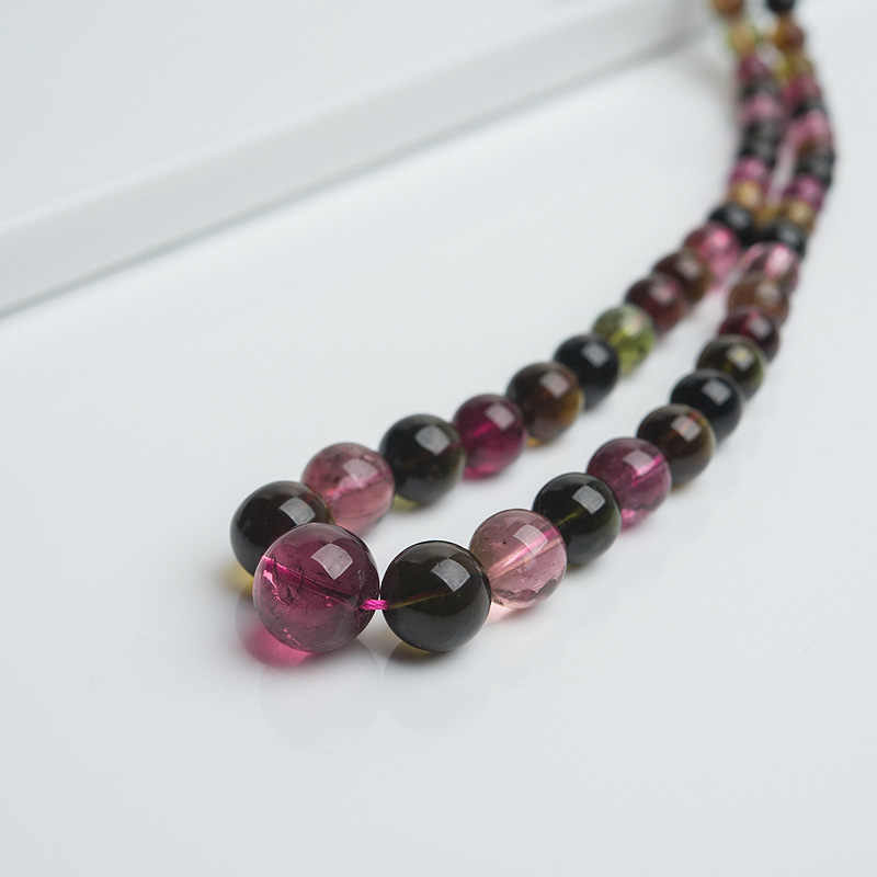 巴西彩虹碧玺项链-红掌柜