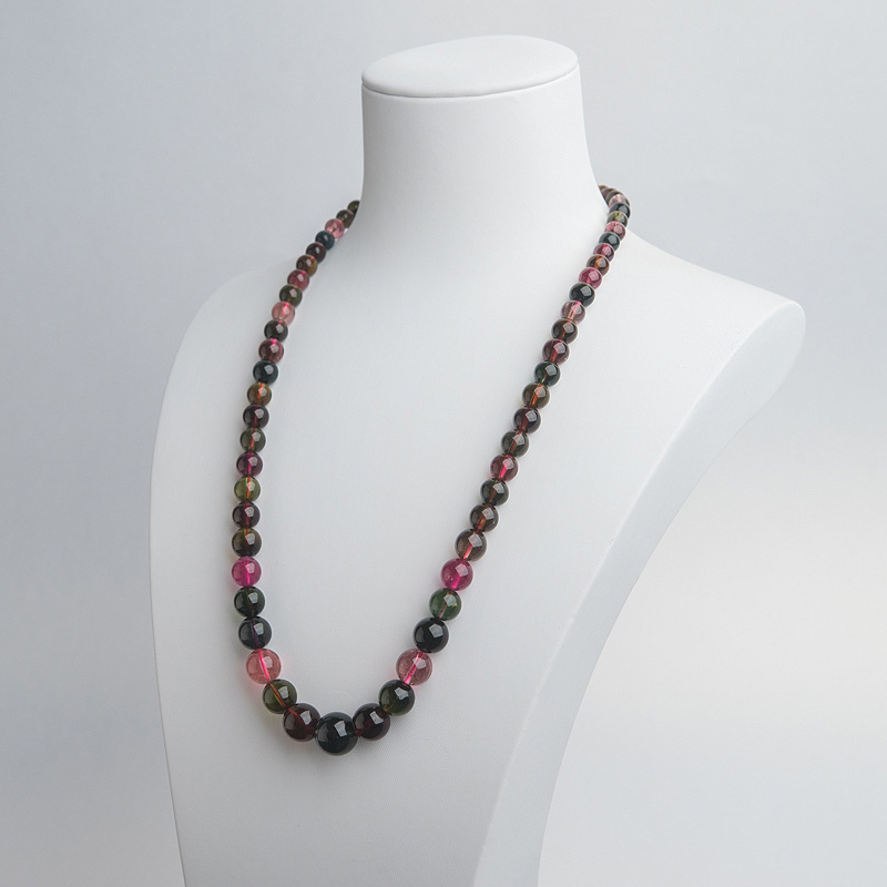 天然彩虹碧玺塔链-红掌柜