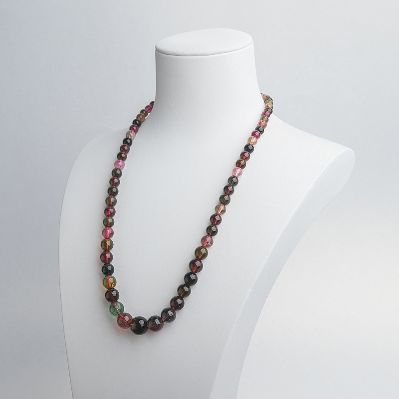 天然彩虹碧玺塔链-红掌柜