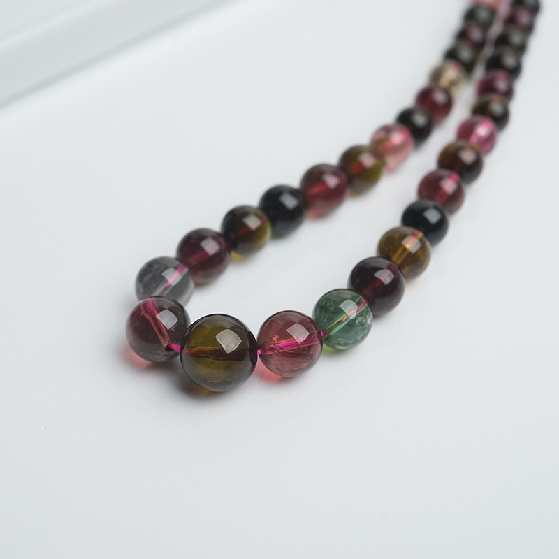 巴西彩虹碧玺项链-红掌柜