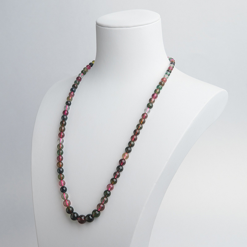 天然彩虹碧玺塔链-红掌柜