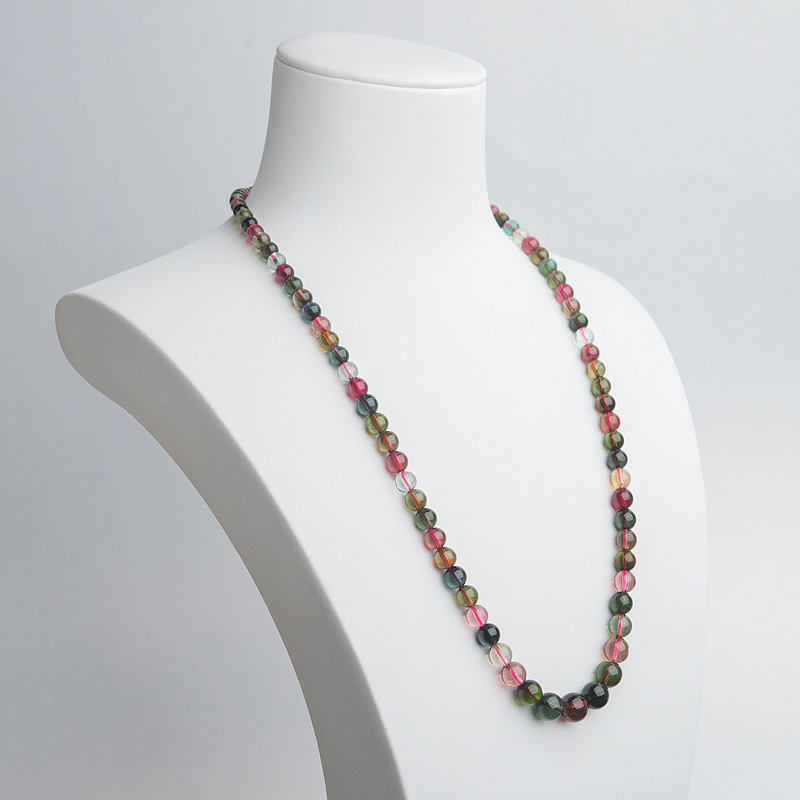 巴西彩虹碧玺塔链-红掌柜