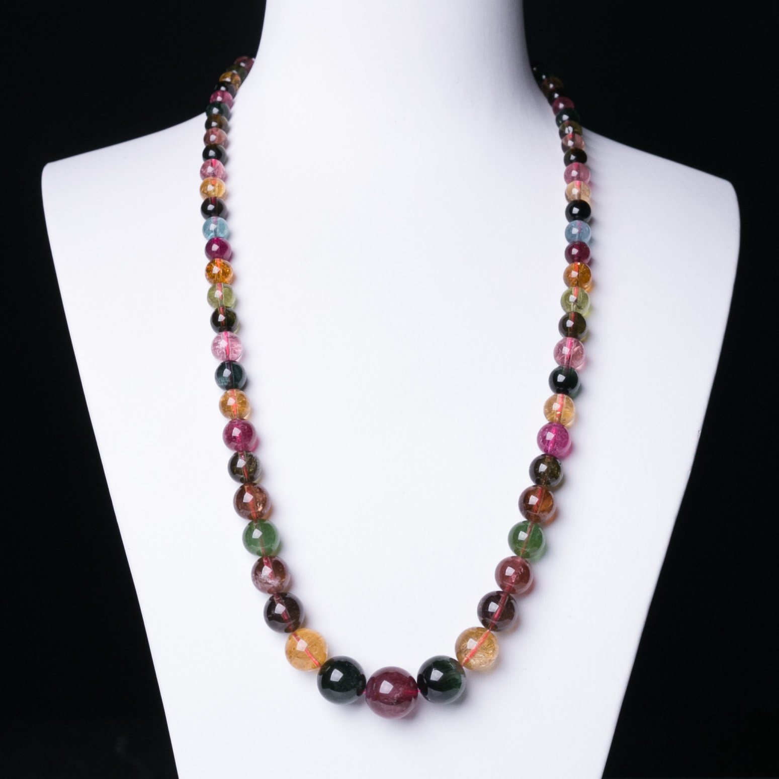 彩虹碧玺项链-红掌柜