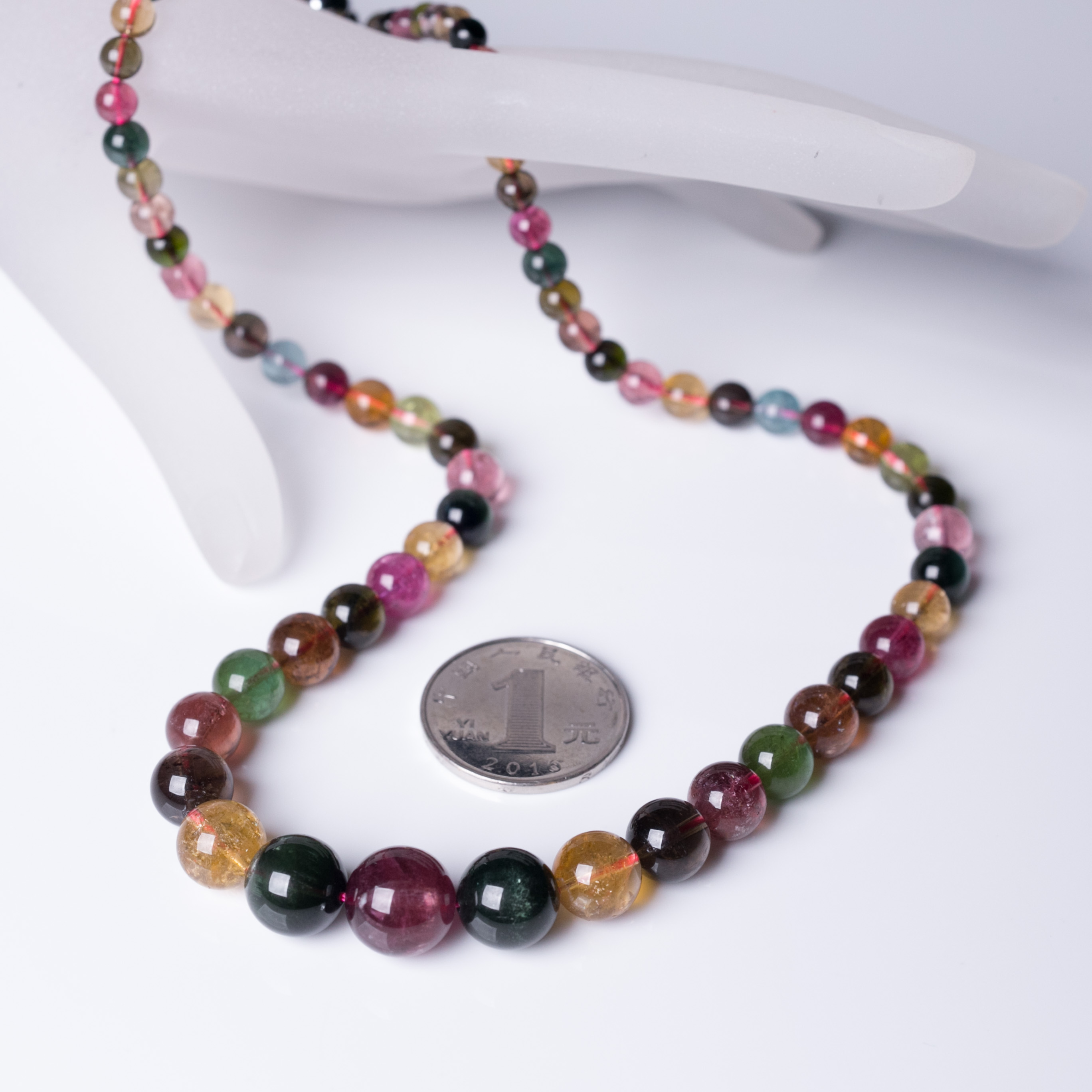 彩虹碧玺塔链-红掌柜