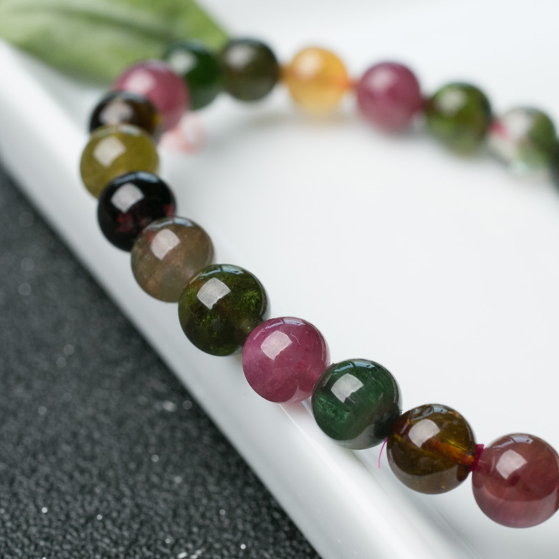 天然碧玺手串-红掌柜