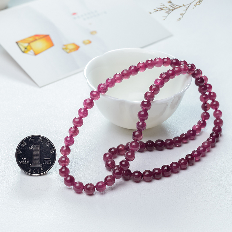 红碧玺多圈手串-红掌柜