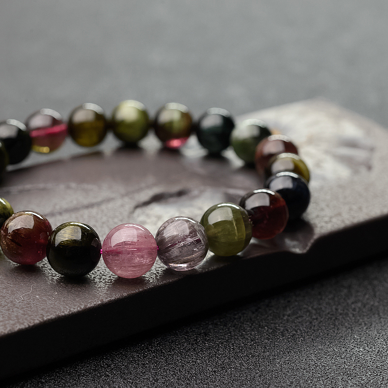 巴西猫眼碧玺手串-红掌柜