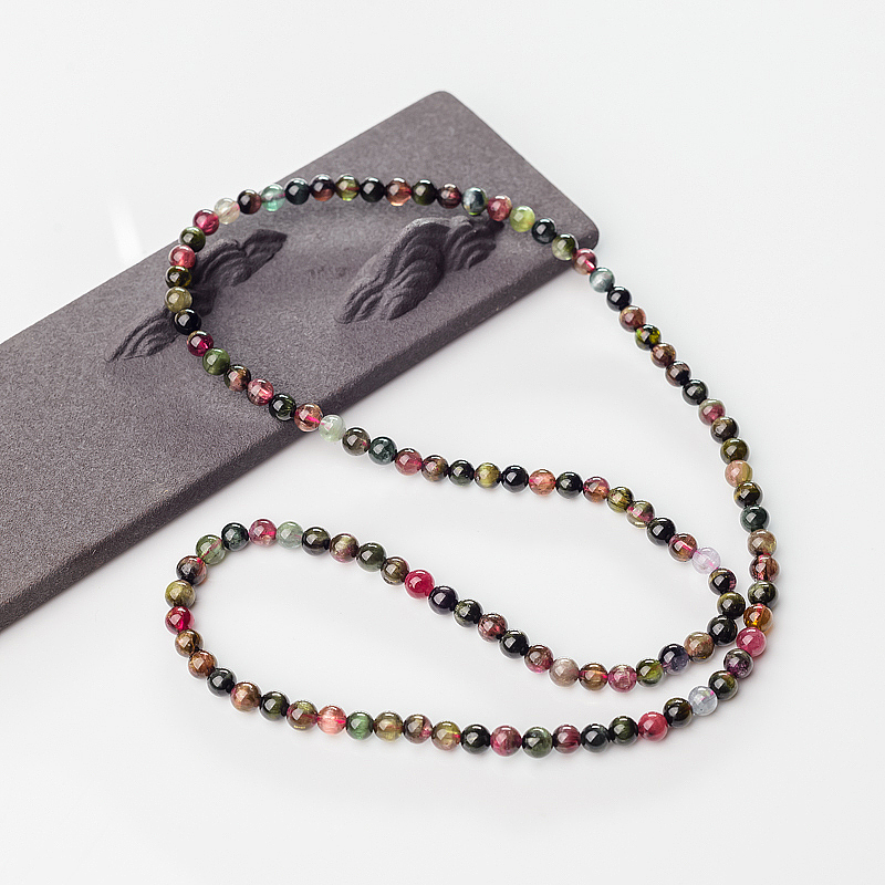巴西6mm猫眼彩虹碧玺手串-红掌柜