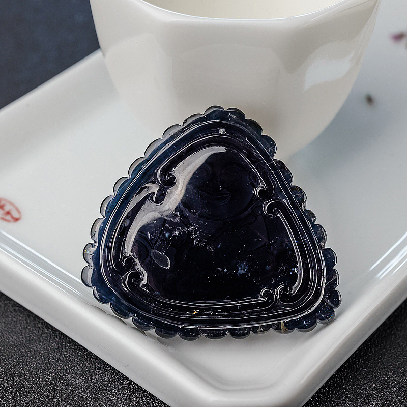 深蓝色碧玺吊坠-红掌柜