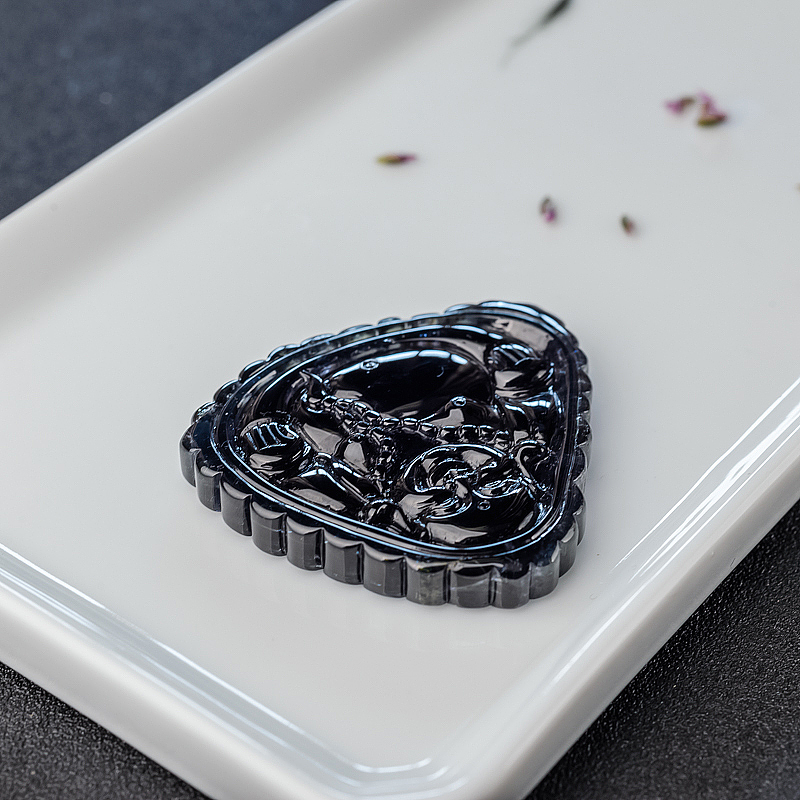 天然碧玺弥勒佛吊坠-红掌柜