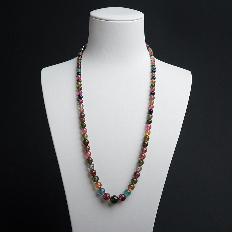 彩虹碧玺塔链-红掌柜