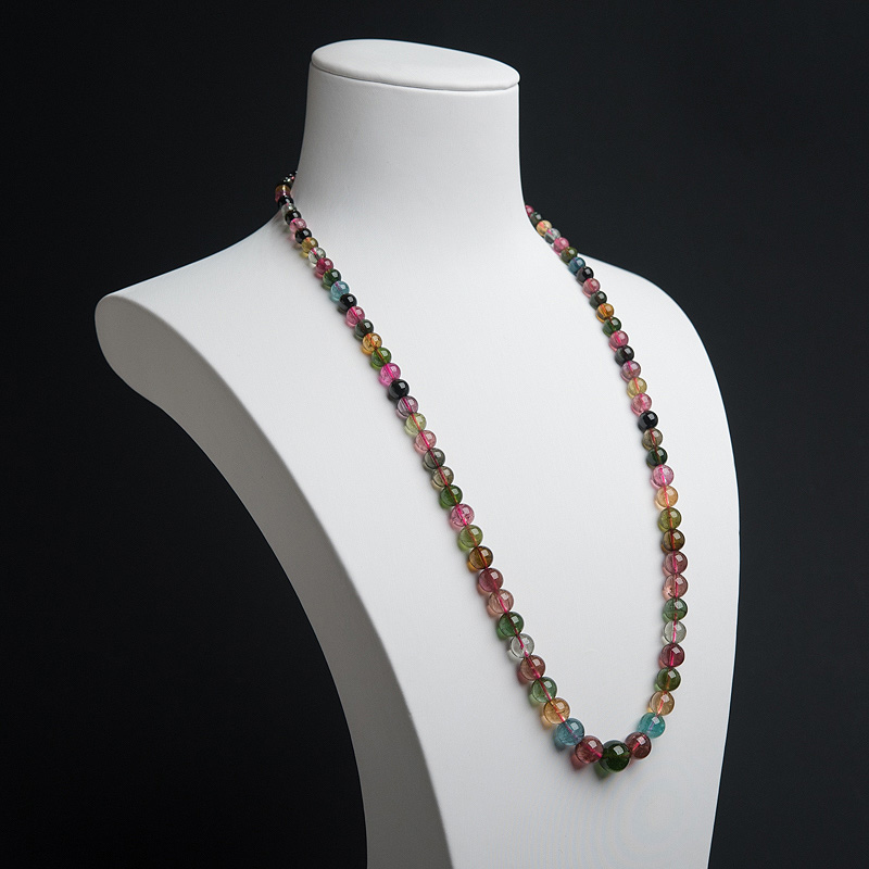 巴西彩虹碧玺塔链-红掌柜