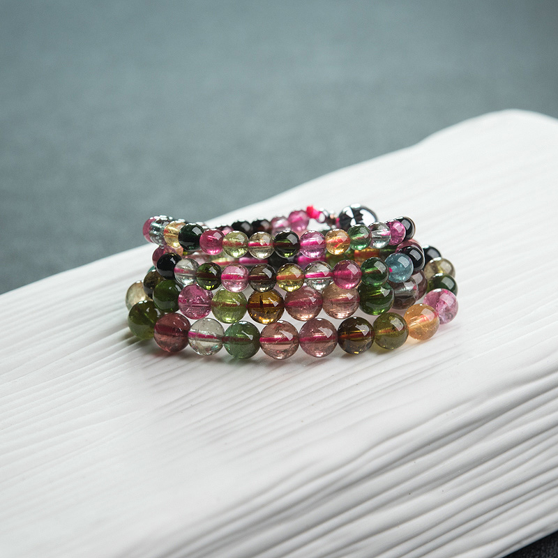 巴西彩虹碧玺项链-红掌柜