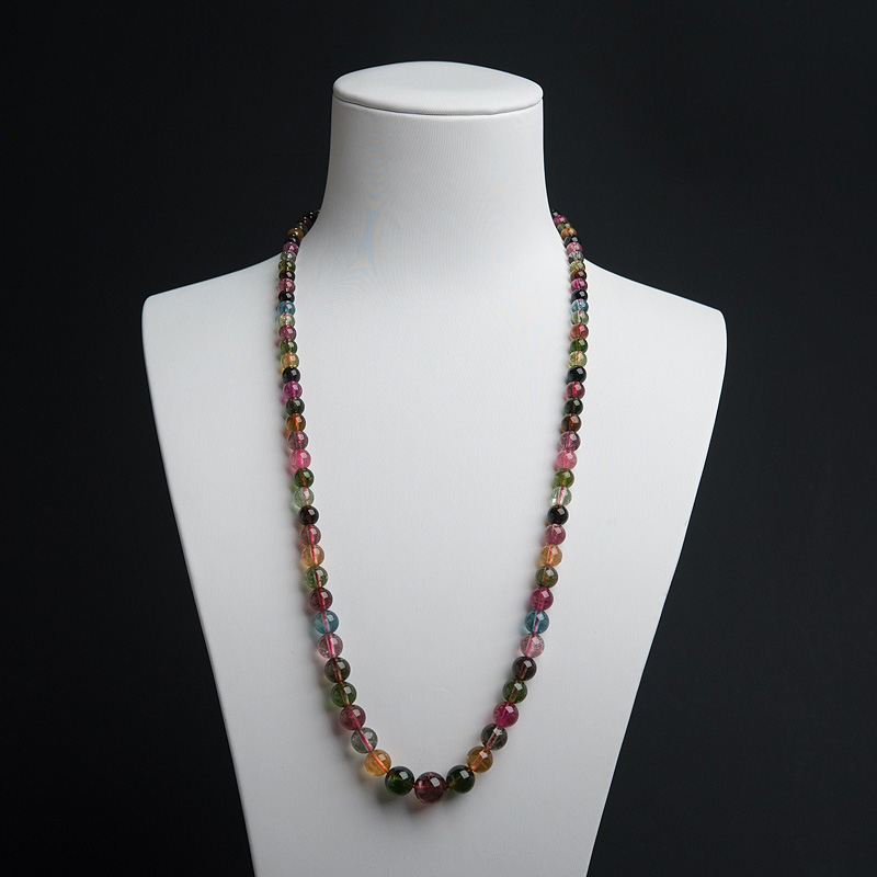 彩虹碧玺塔链-红掌柜