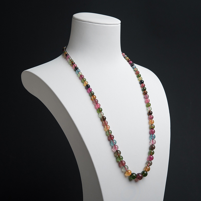 巴西彩虹碧玺塔链-红掌柜
