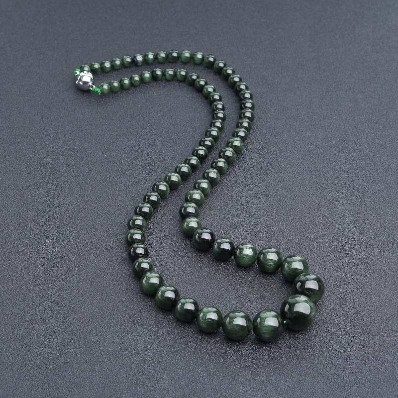 蓝绿猫眼碧玺塔链-红掌柜