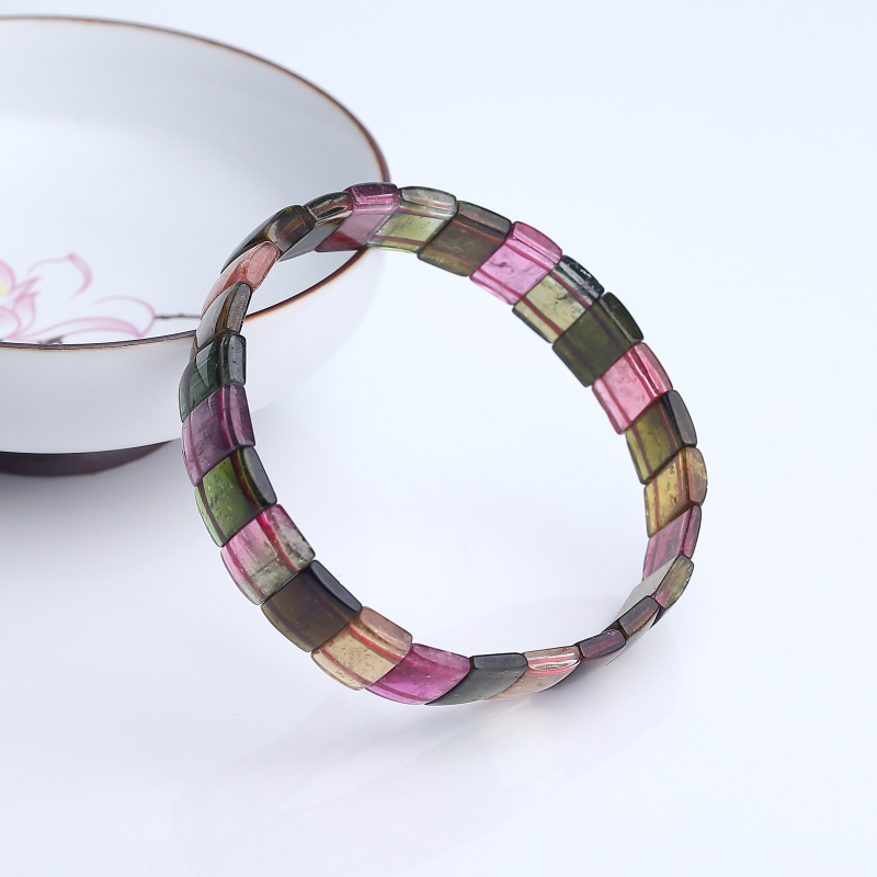 巴西彩虹碧玺手串-红掌柜