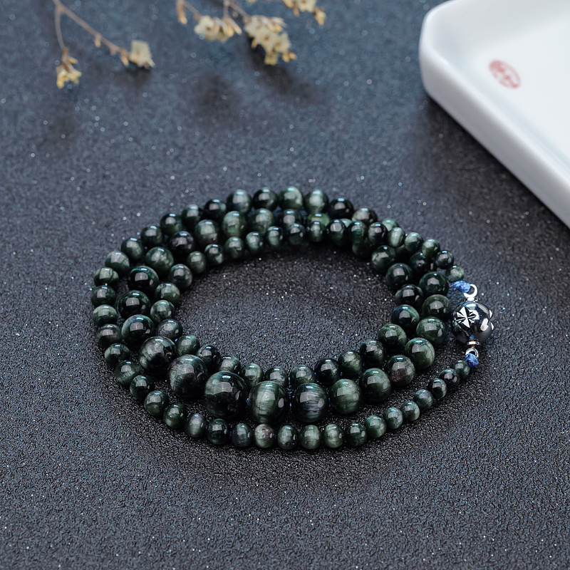 巴西天然蓝绿碧玺塔链-红掌柜