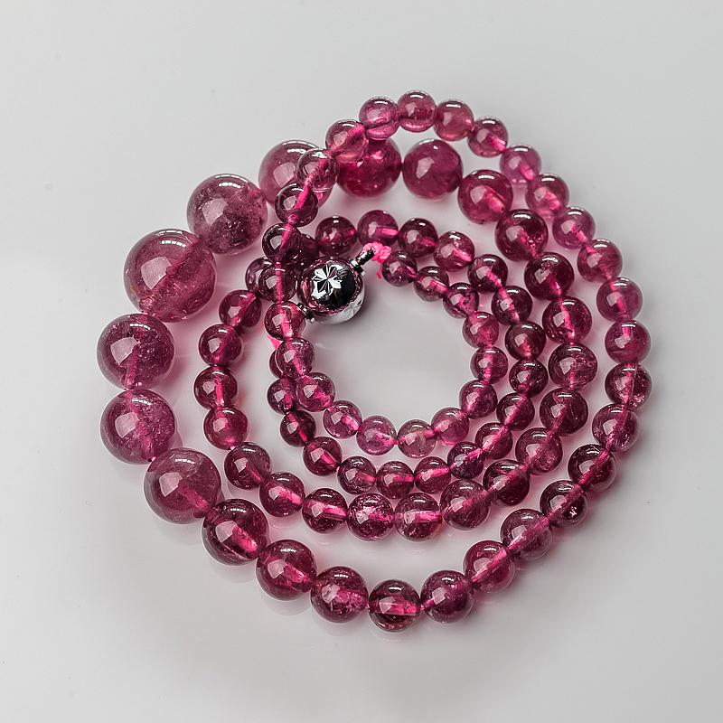 天然粉色碧玺塔链-红掌柜