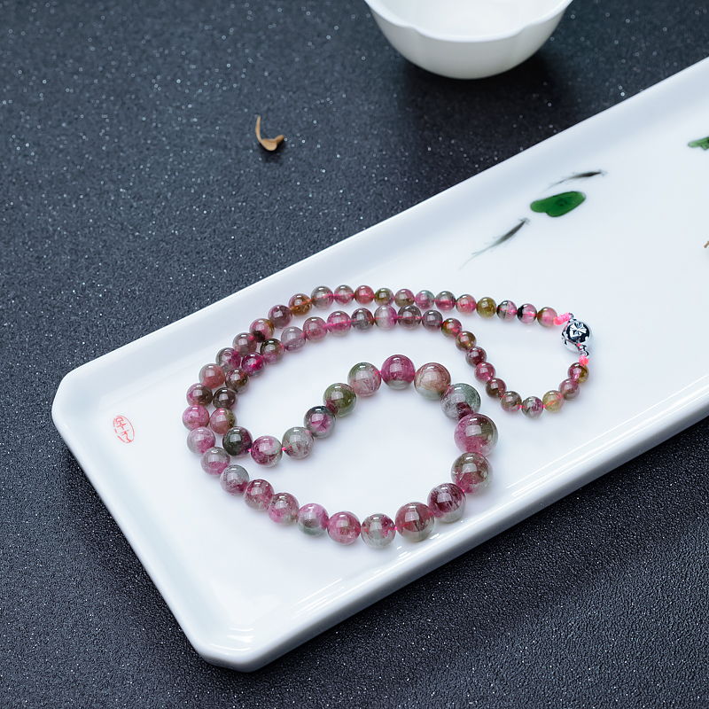 西瓜碧玺项链-红掌柜