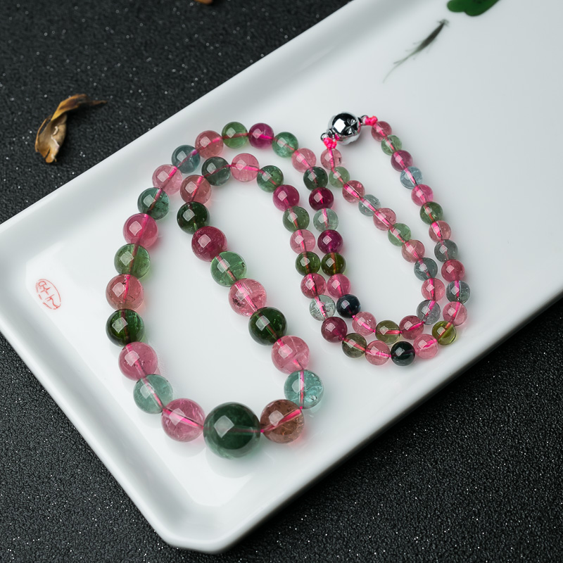 多色碧玺塔链-红掌柜