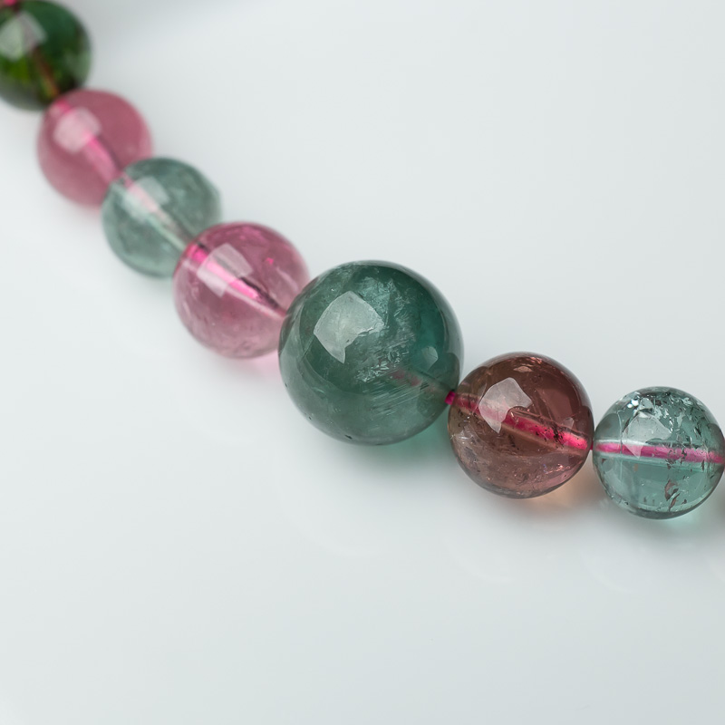 天然多色碧玺塔链-红掌柜