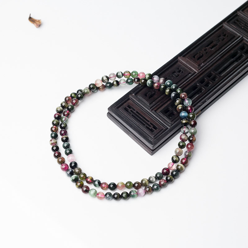 5.2mm彩虹猫眼碧玺项链-红掌柜